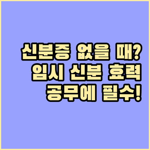 모든 공적 업무에 사용 가능한 임시 ..