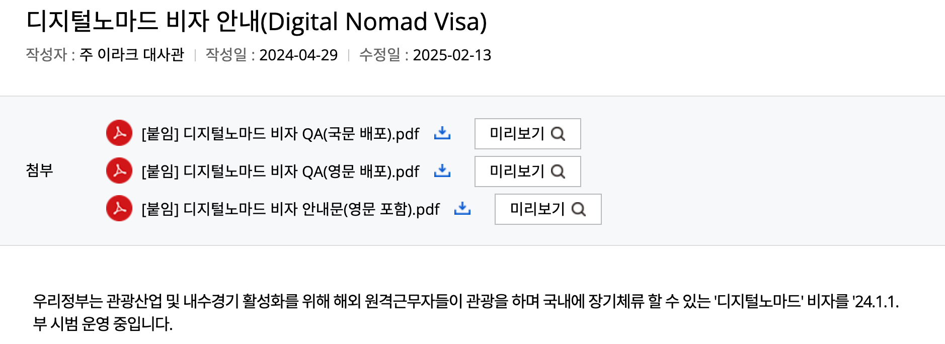 디지털노마드-비자