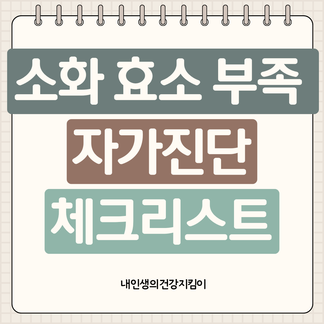 소화 효소 부족 증상 자가진단 체크리스트 ❘ 이런 신호 놓치지 마세요
