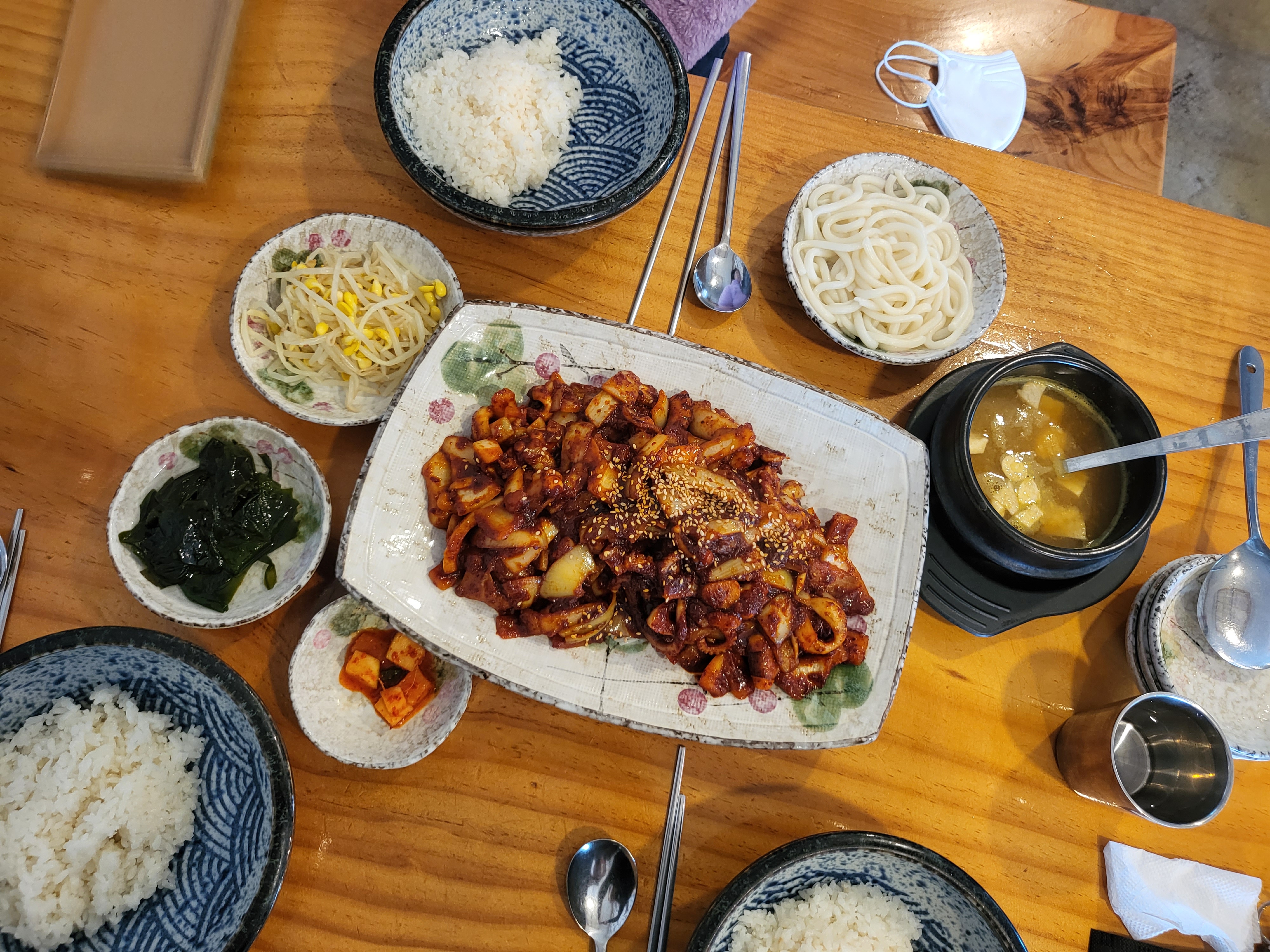 춘천 시골길 낙지볶음 3인분 한상