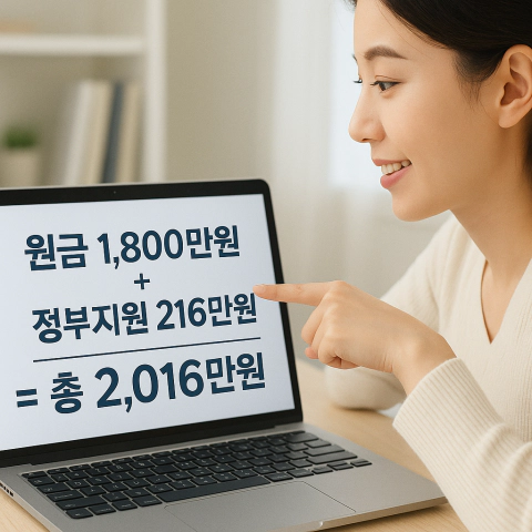 청년미래적금 금액 계산 예시를 확인하는 청년