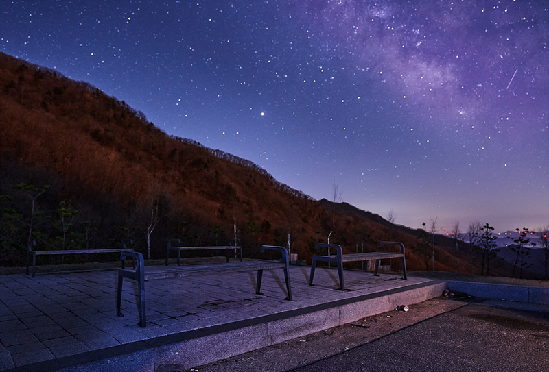 경기도 가평 화악터널 쌈지공원의 풍경