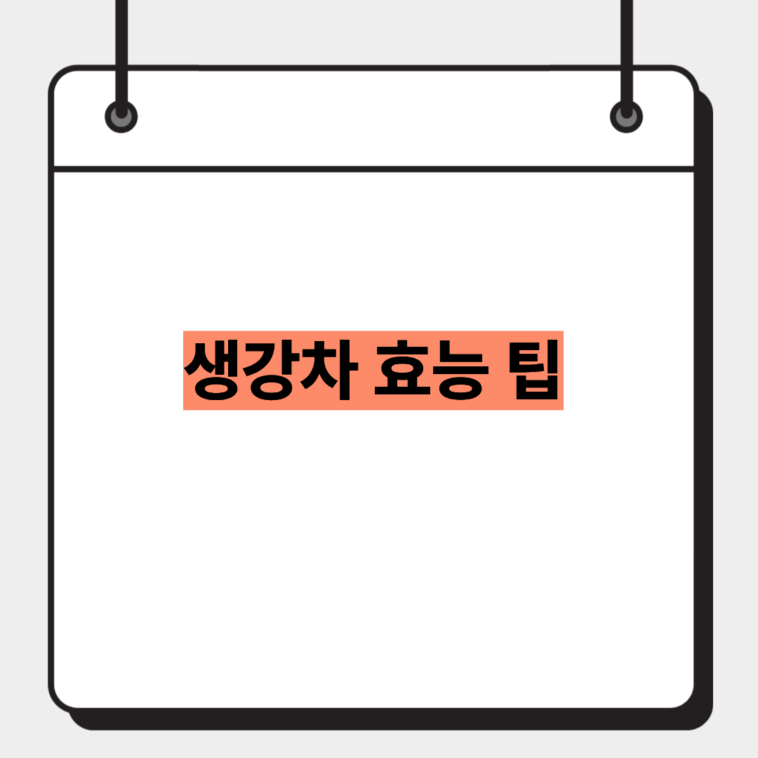 생강차 효능 팁
