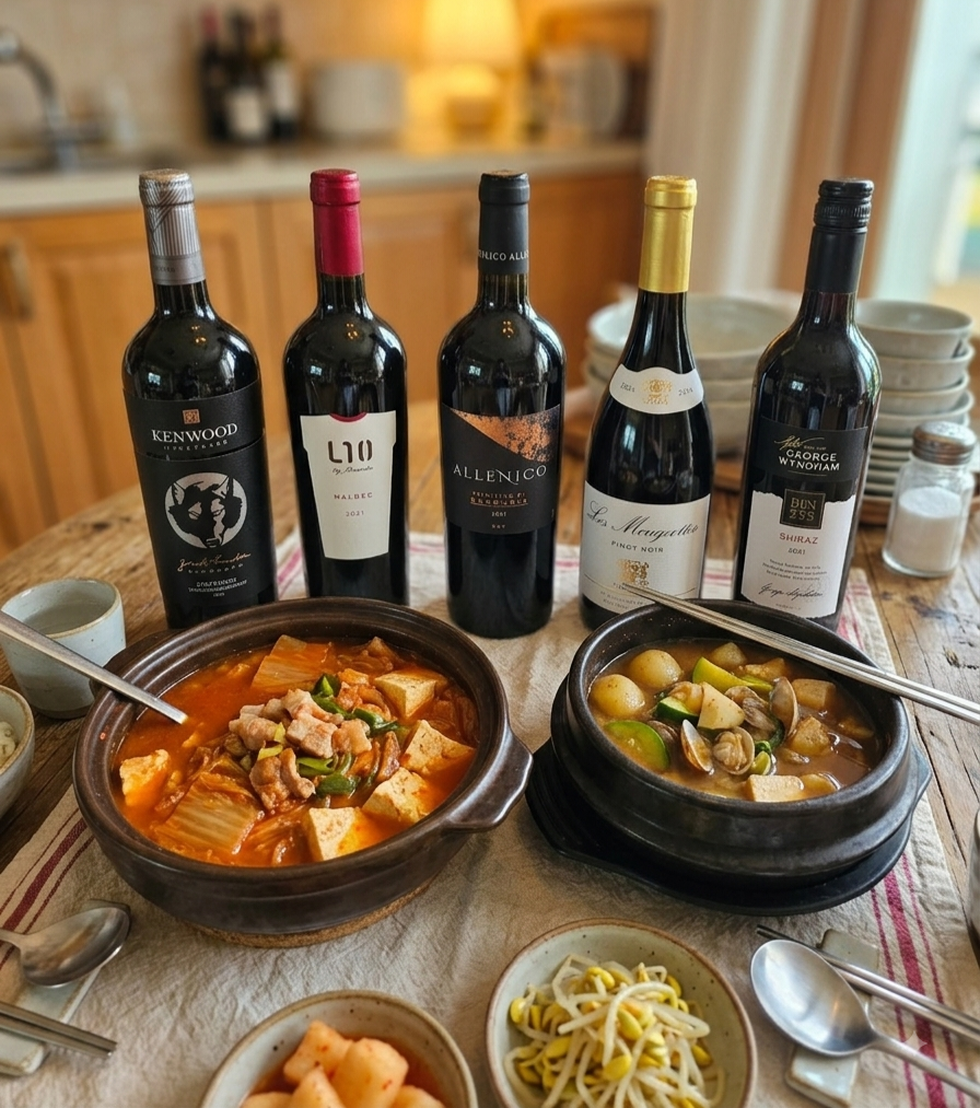 김치찌개, 된장찌개와 어울리는 와인
