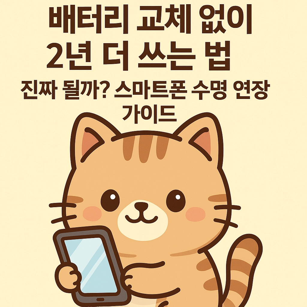 배터리 교체 없이 2년 더 쓰는 법, 진짜 될까 스마트폰 수명 연장 가이드