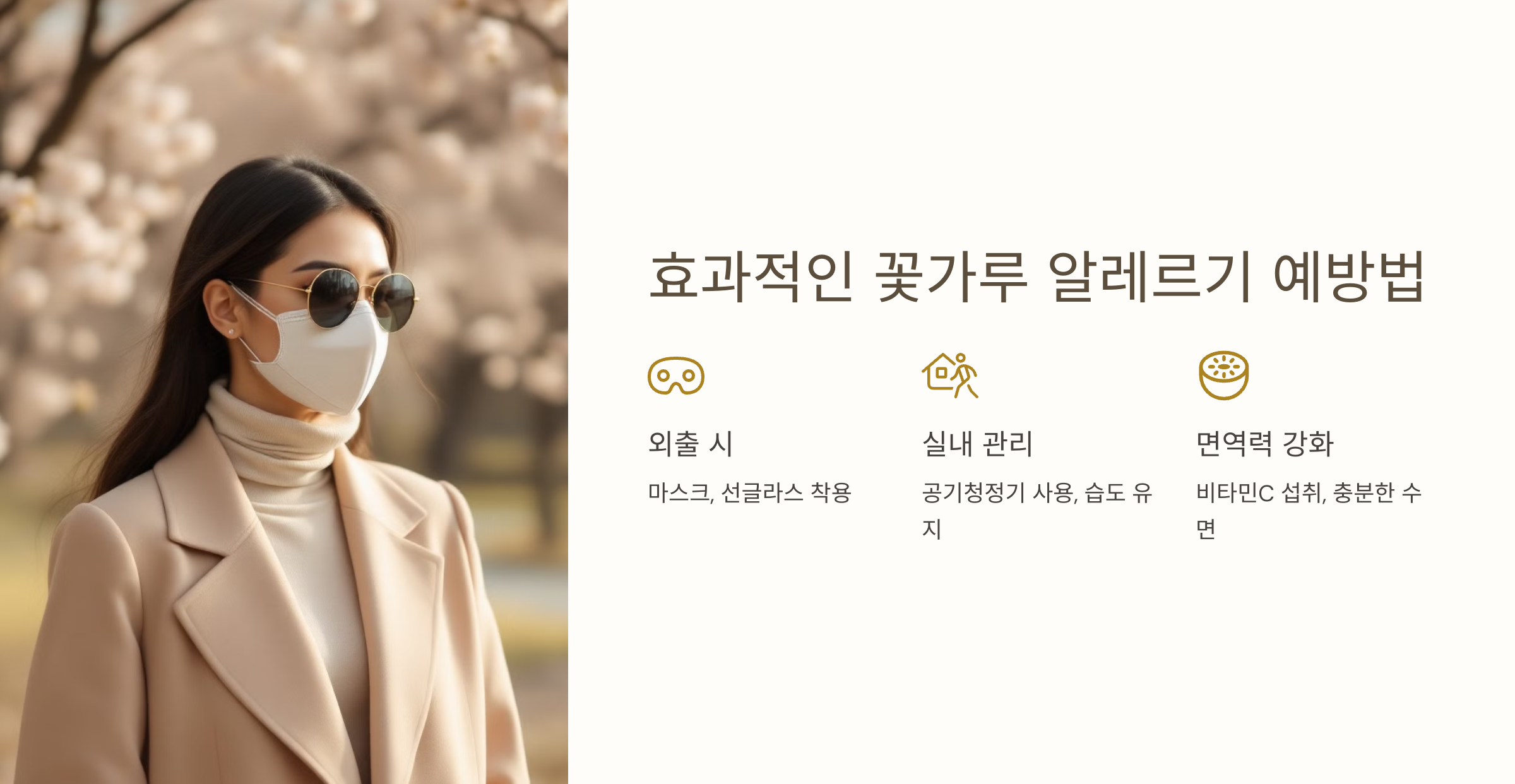 효과적인 꽃가루 알레르기 예방법