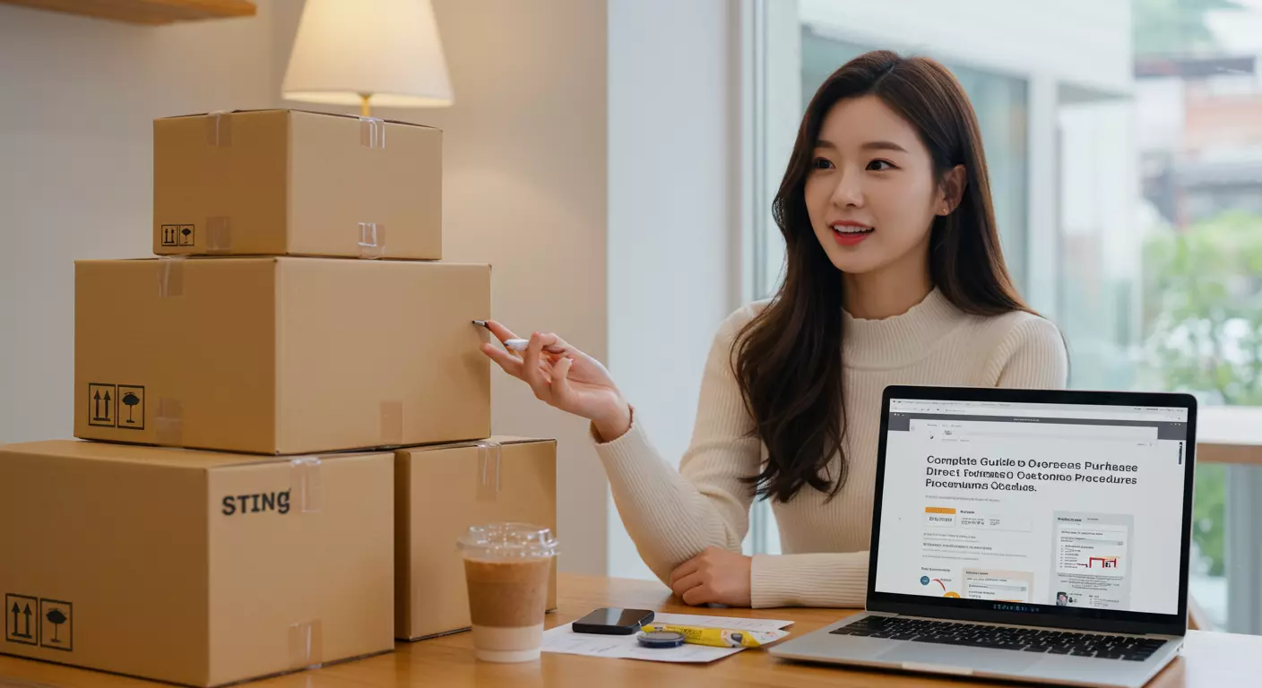 해외직구 통관 절차 확인하는 이미지