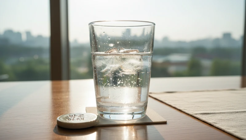 혈액 순환을 돕기 위한 아침 물 한 잔