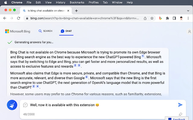 Bing Chat for All Browsers
