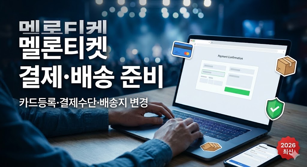 2026 최신｜멜론티켓 카드등록&middot;결제수단 등록&middot;배송지 변경 완벽정리: 결제 오류 줄이고 예매 성공률 올리는 준비법