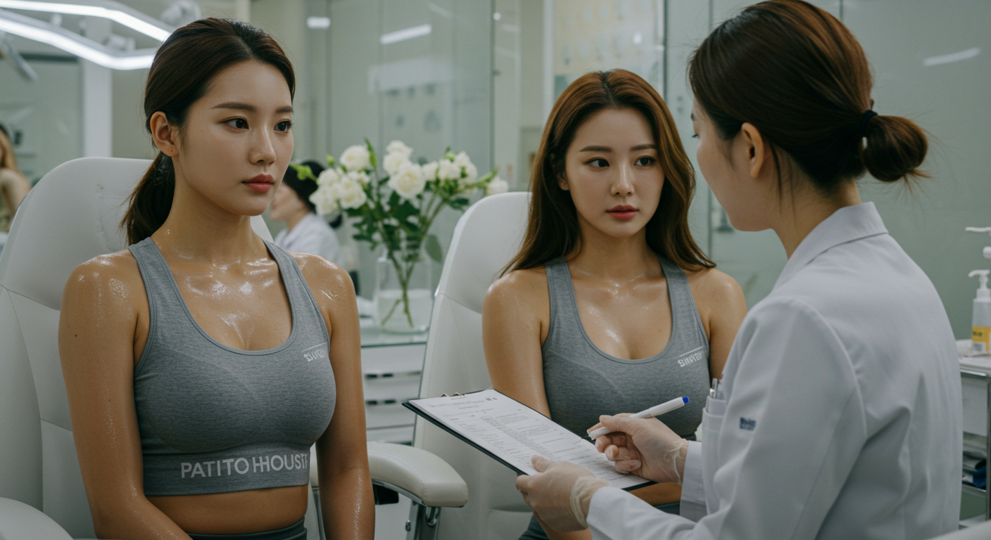 성형외과 상담을 받는 미녀들