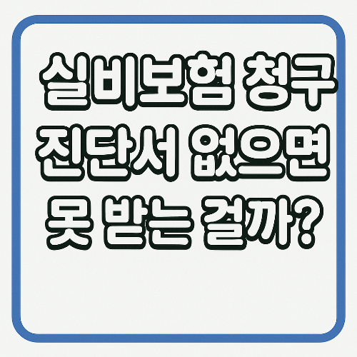 실비보험 청구, 진단서 없으면 못 받는 걸까?