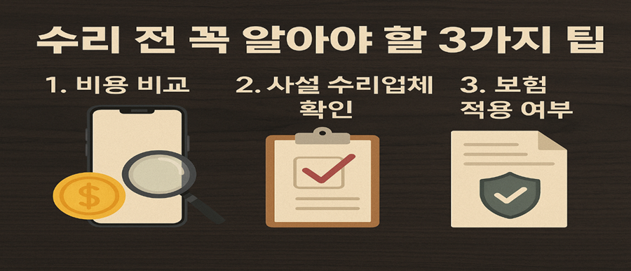 수리 전 꼭 알아야 할 3가지 팁