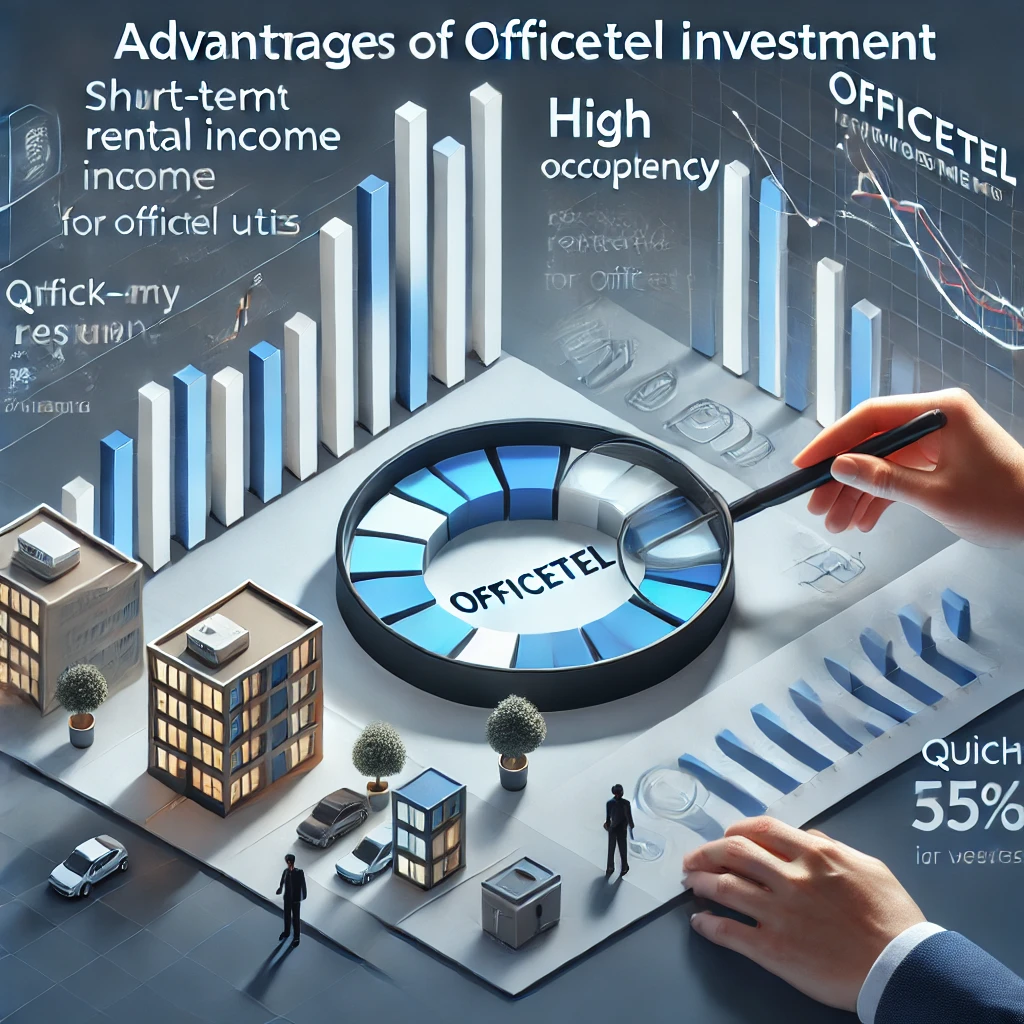 오피스텔 투자 장점: 단기 임대 수익과 높은 입주율을 분석하는 투자자.
