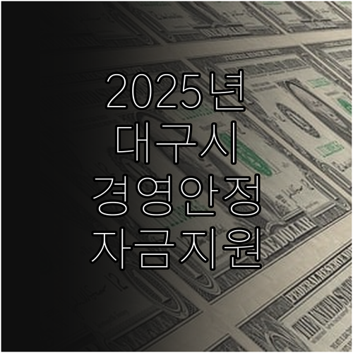 2025 대구 중소기업 경영안정자금 ..