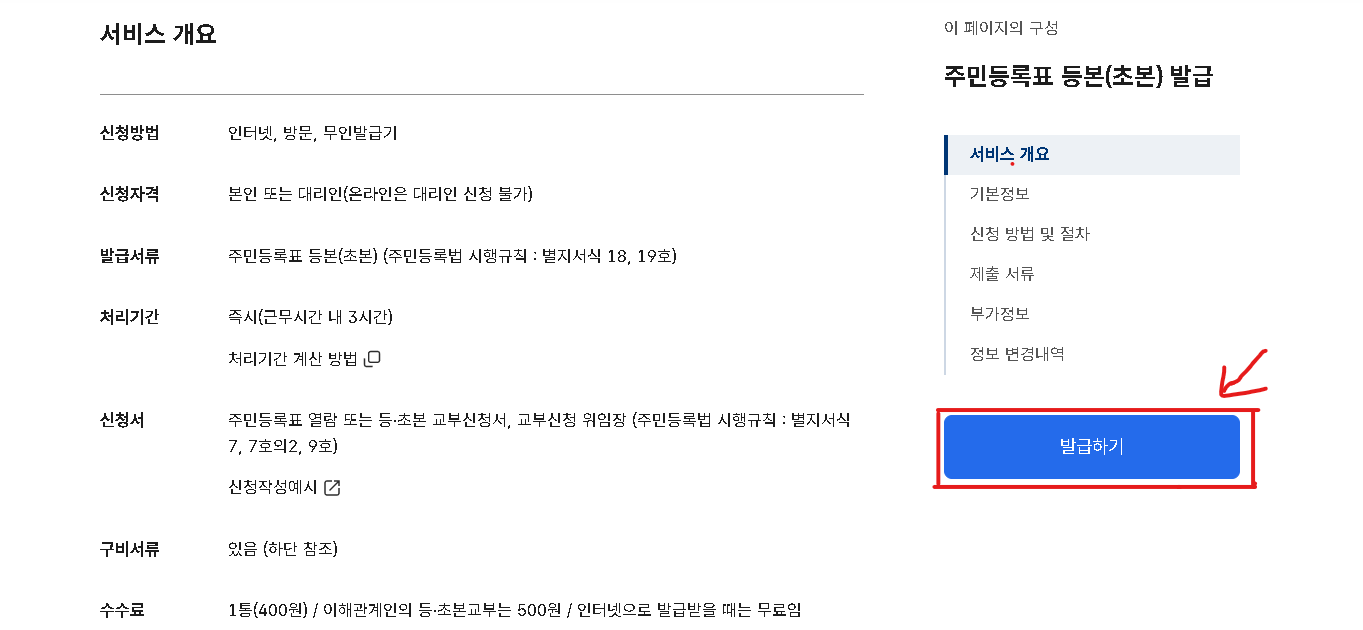 주민등록등본 인터넷 발급, 신청 방법