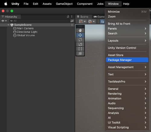 Window -> Package Manager