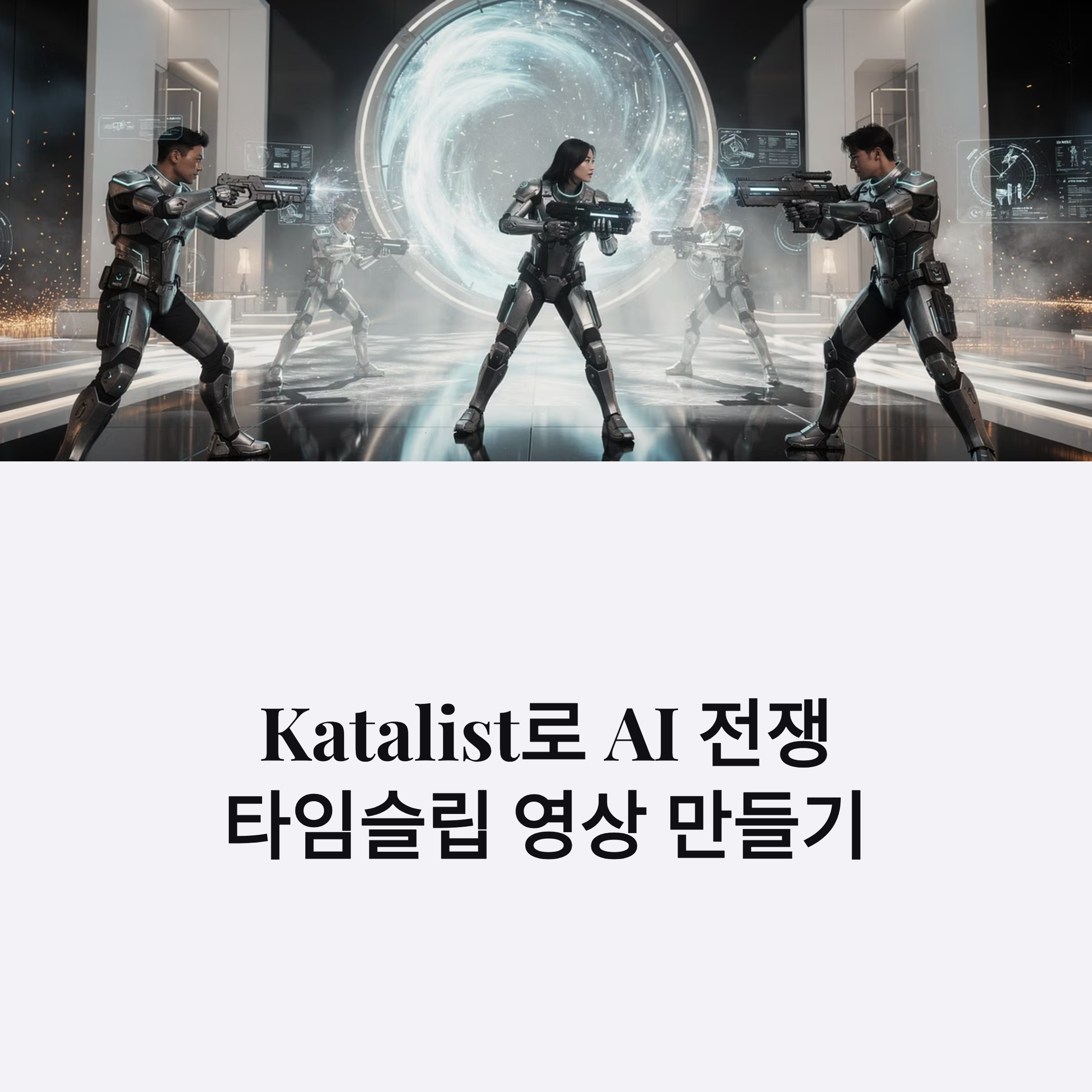 AI 전쟁과 타임슬립 세계관, Katalist로 영상 제작하는 꿀팁 대공개! 실제 프롬프트 예시로 SF 숏폼 콘텐츠 완성도를 확 높여보세요.