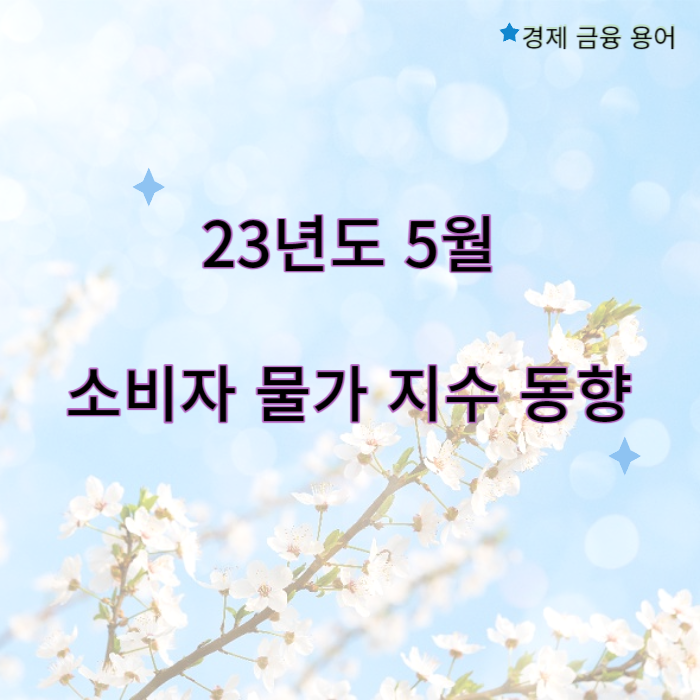 23년도 5월 소비자 물가 지수 동향