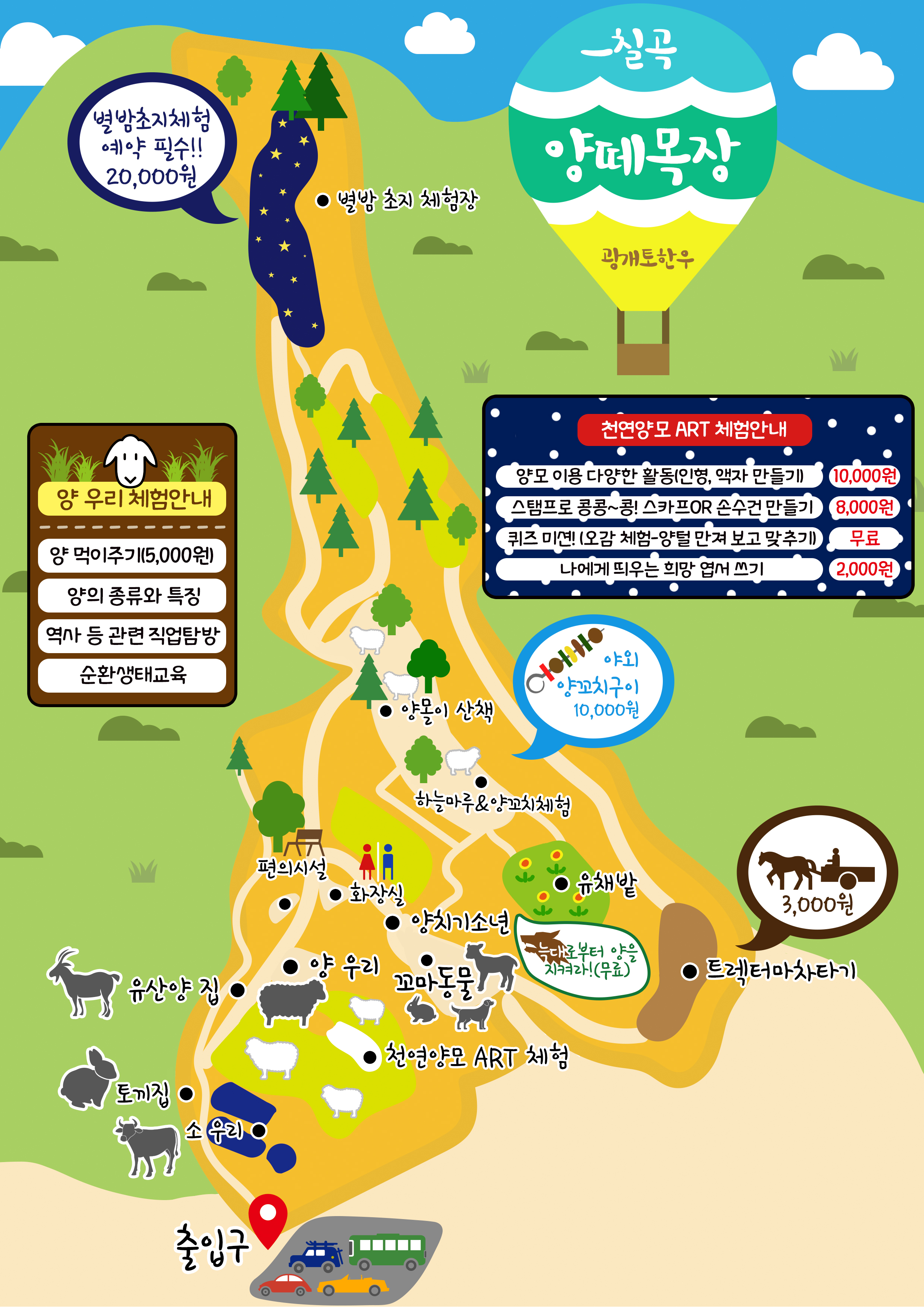 칠곡양떼목장 안내도