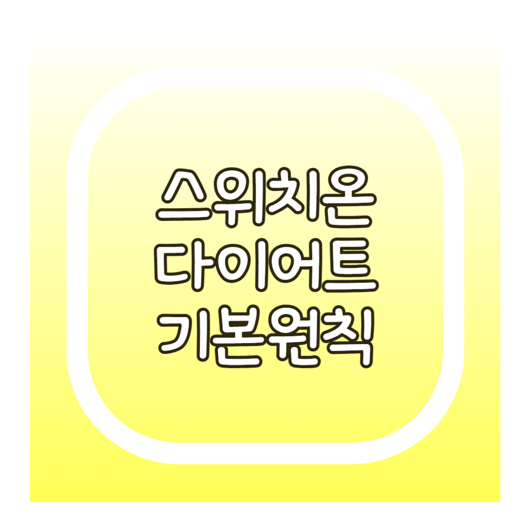 스위치온 다이어트 원칙