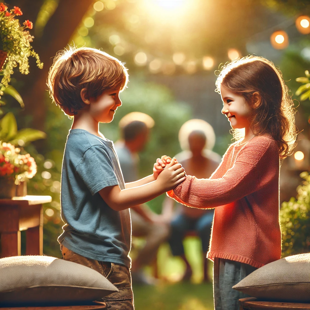 용서 화해하는 아이