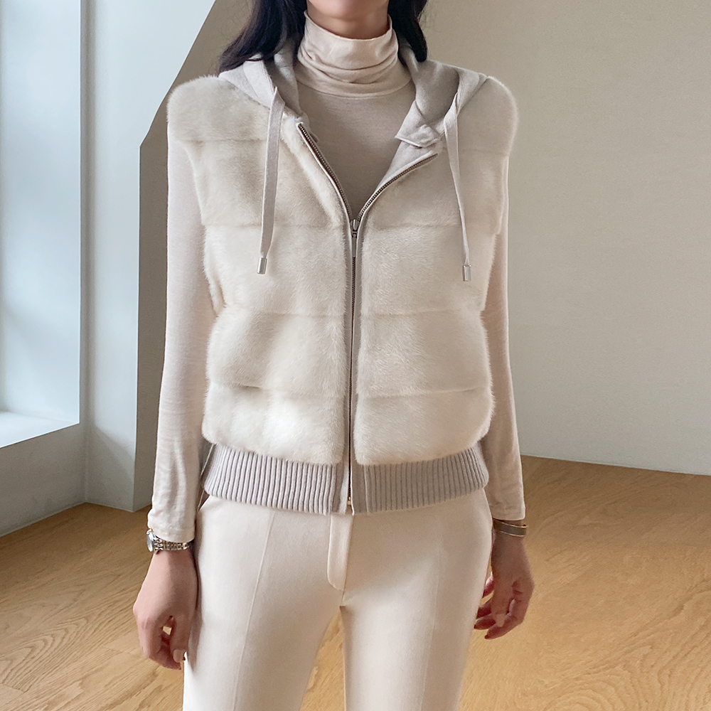 밍크베스트 코펜하겐 캐시 후드 퍼