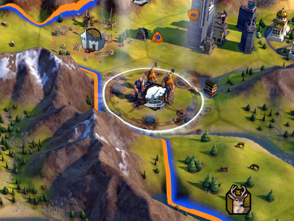 문명6 지열 발전소 설치 모습