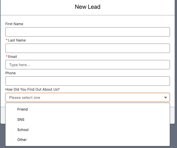 Retrieved picklist values