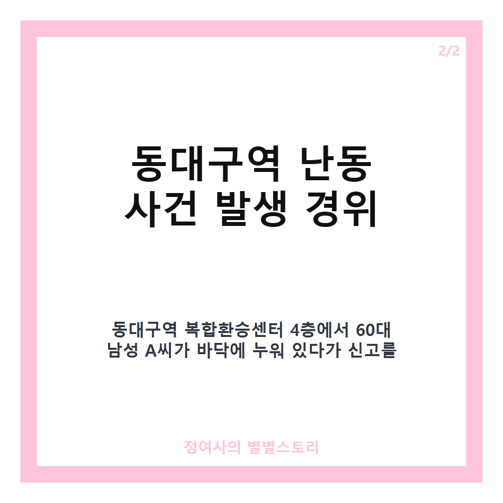 동대구역 난동 60대 남성 마약 양성 반응 후 체포된 사건 정리 카드뉴스 3