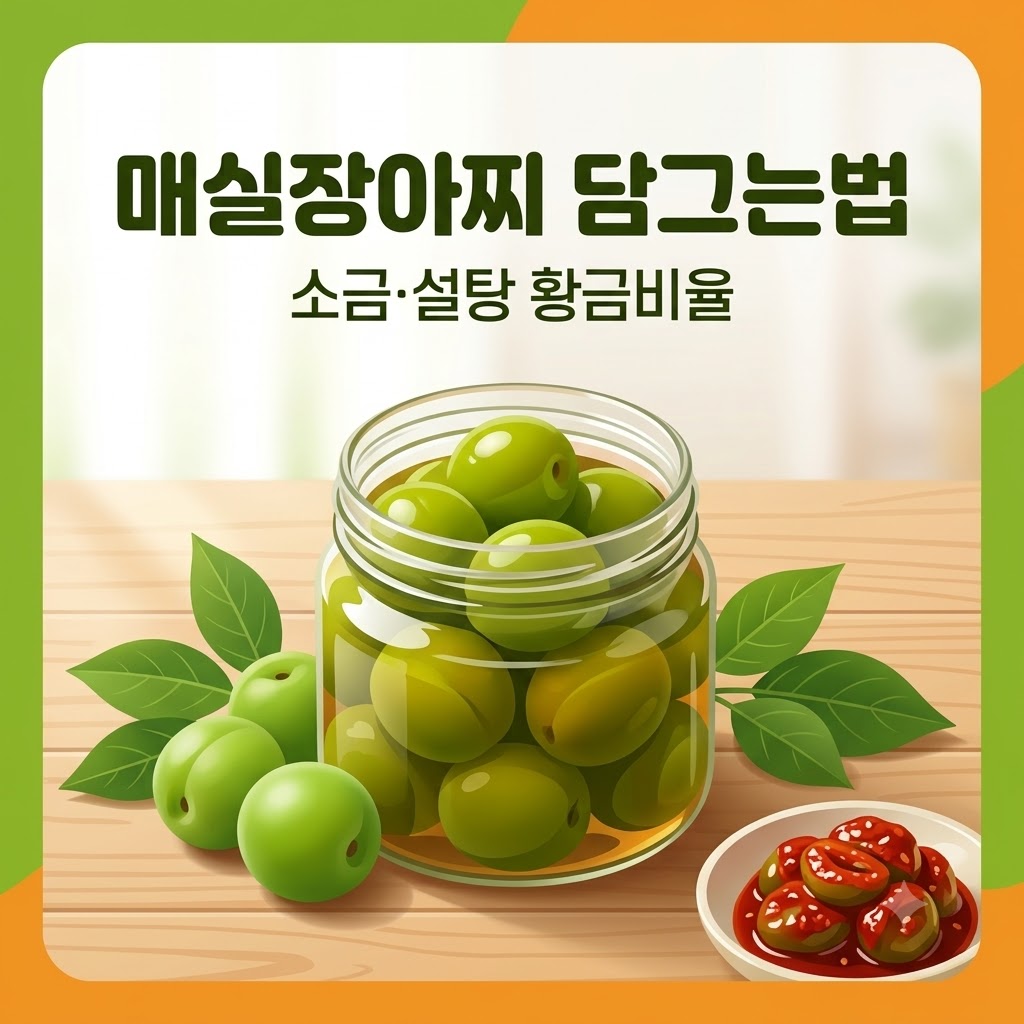 매실장아찌 담그는법 소금 설탕 비율 숙성기간 무침까지 정리 썸네일