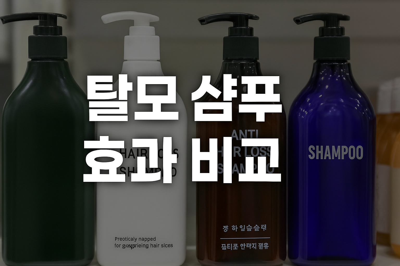탈모 샴푸 효과 비교