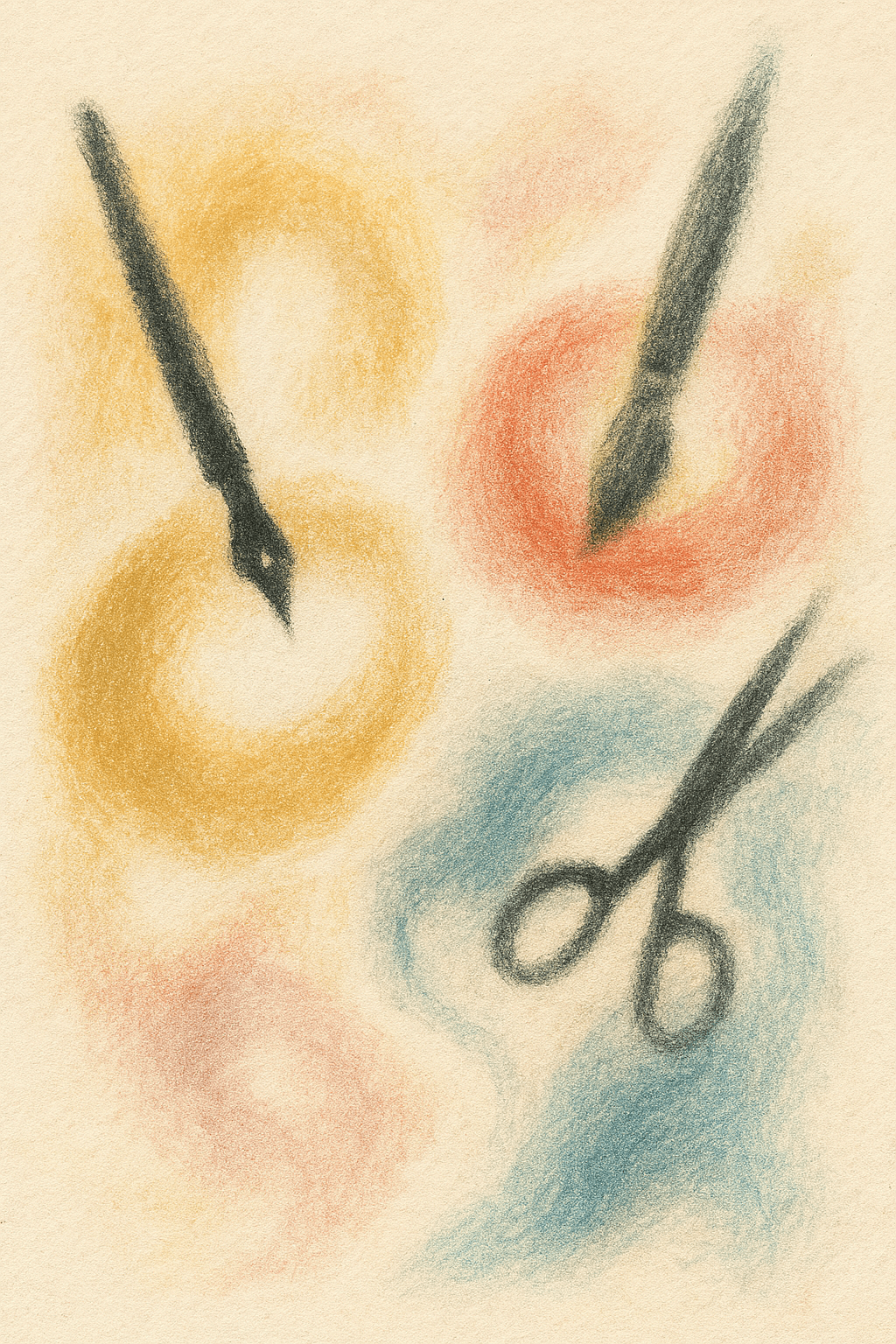 형태 없이 창조되는 추상 회화의 이미지