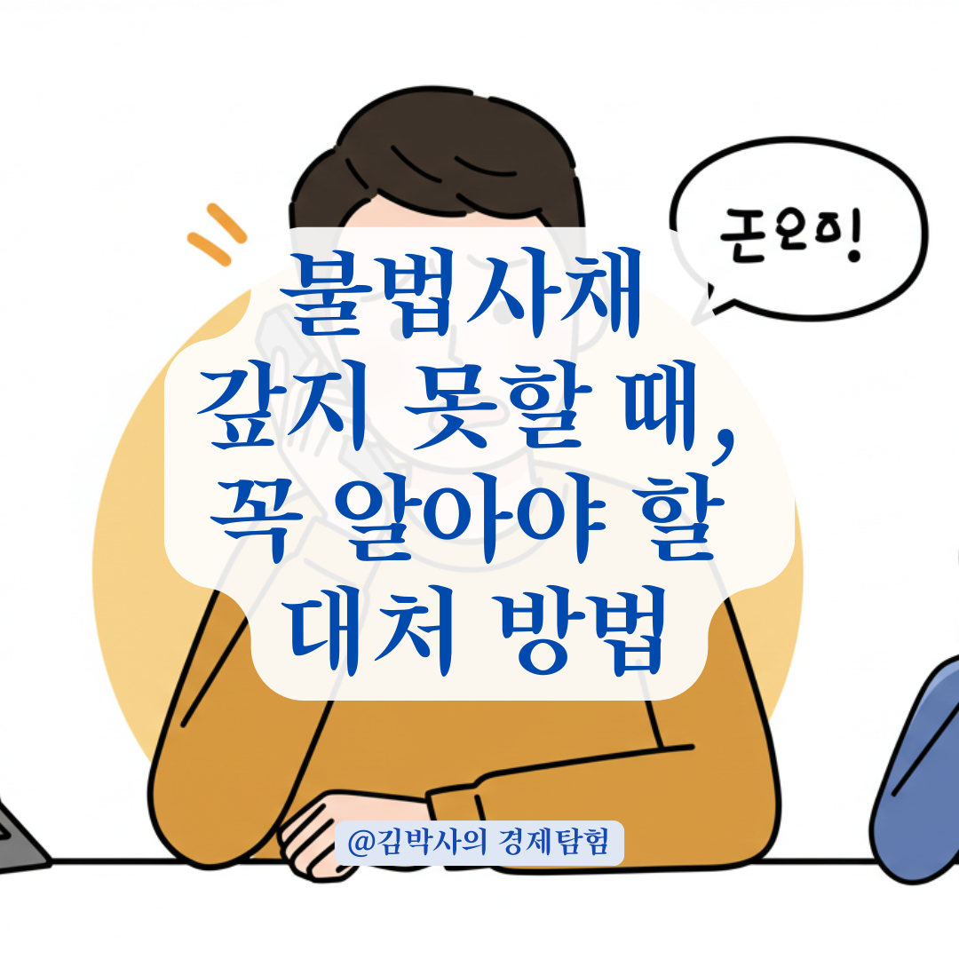 불법사채 쓰고 갚지 못할 때, 혼자 끙끙 앓지 말고 할 수 있는 대처 방법.