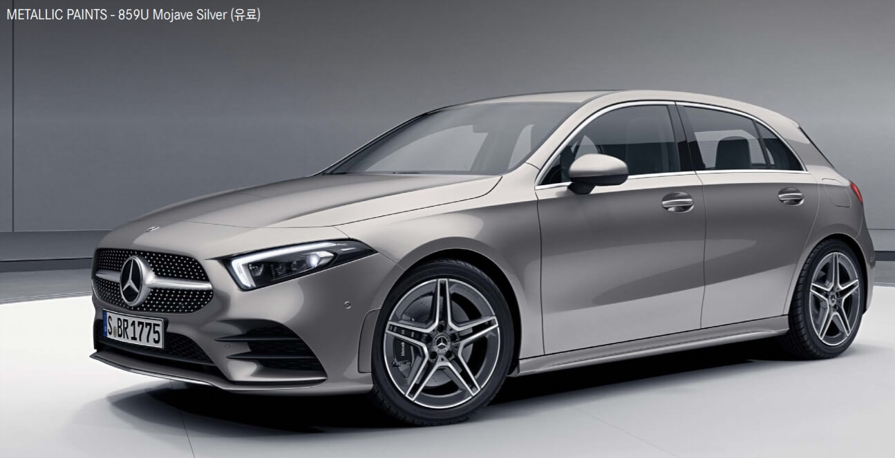 Mojave Silver(색상 코드 : 859) 벤츠 A 클래스 해치백 색상코드 - Mojave Silver(색상 코드 : 859)