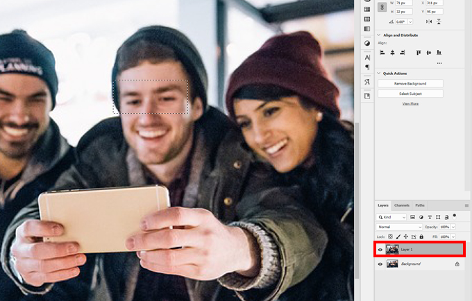 포토샵-모자이크영역-지정하기