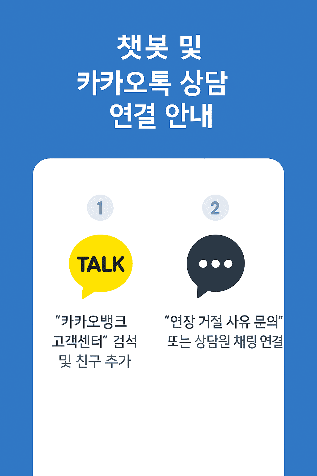 카카오뱅크 챗봇 및 카카오톡 상담 연결 방법 안내