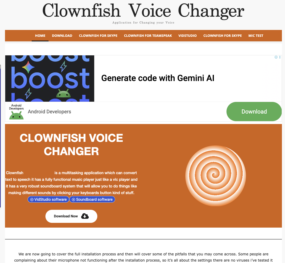 Clownfish Voice Changer 공식 홈페이지 이미지