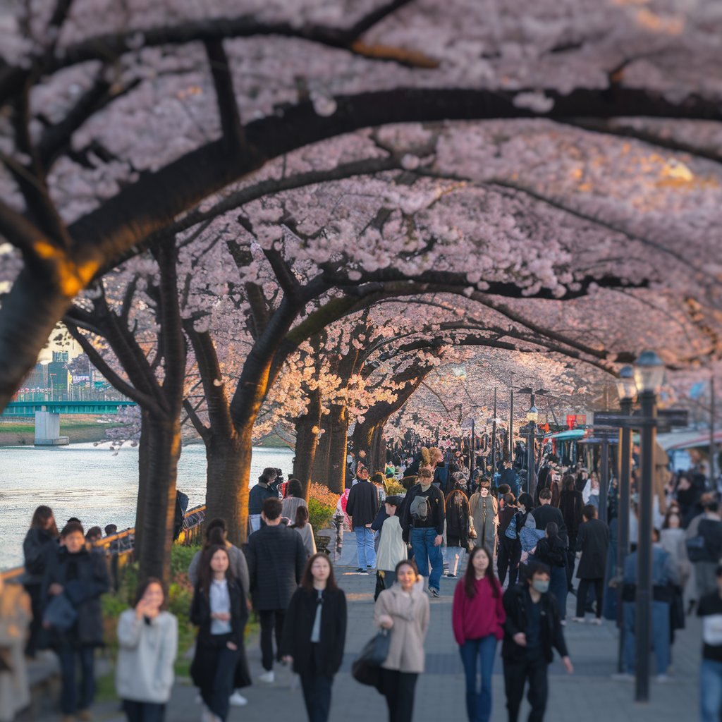 벚꽃축제 일러스트