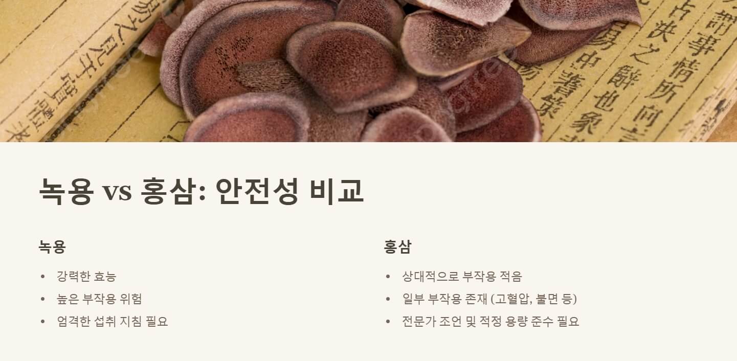 녹용 먹을때 주의점
