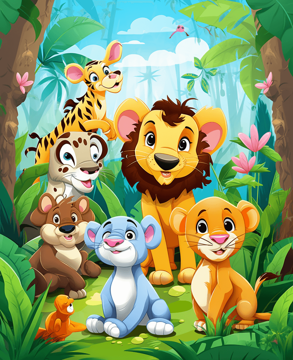 귀여운 동물들 색칠공부 무료 다운로드