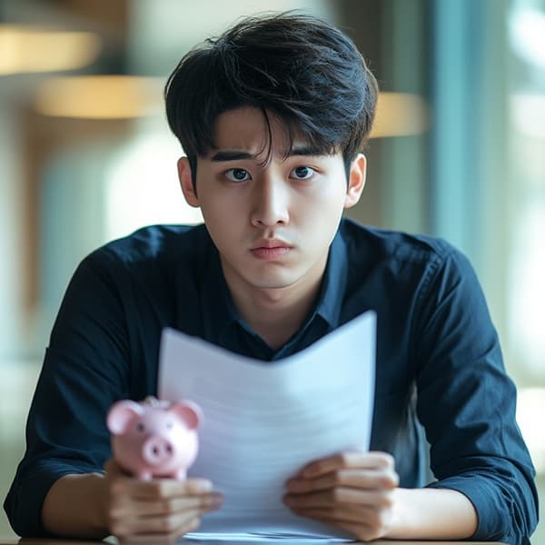 중도 해지의 위험성과 불이익을 나타낸 경고 이미지