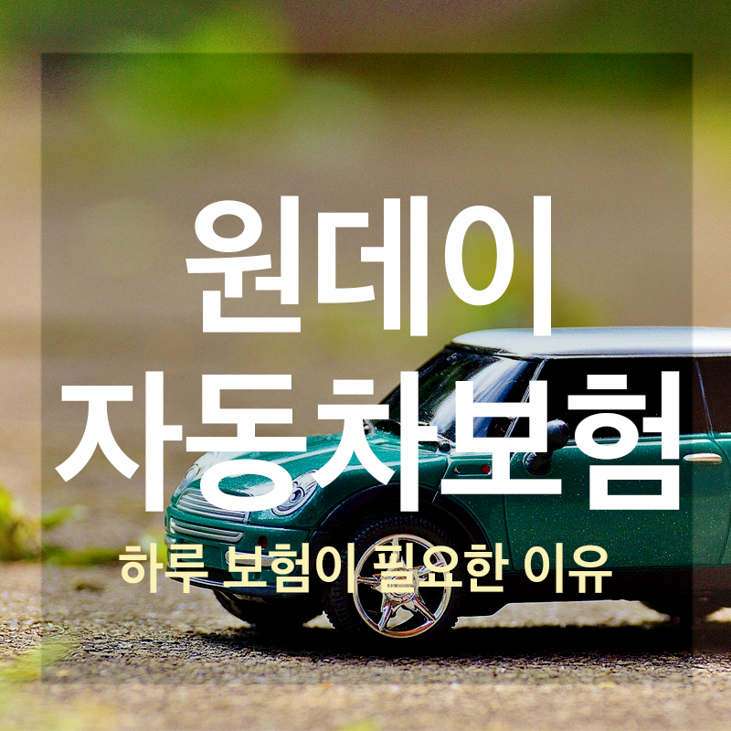 원데이자동차보험이 필요한 이유