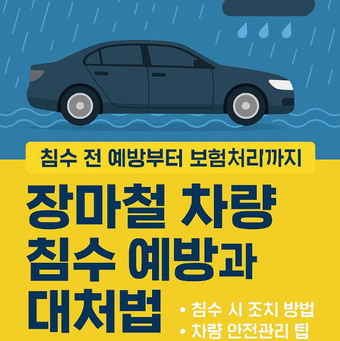 장마철 차량 침수 예방과 대처법