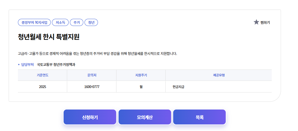 청년 월세 지원 신청방법