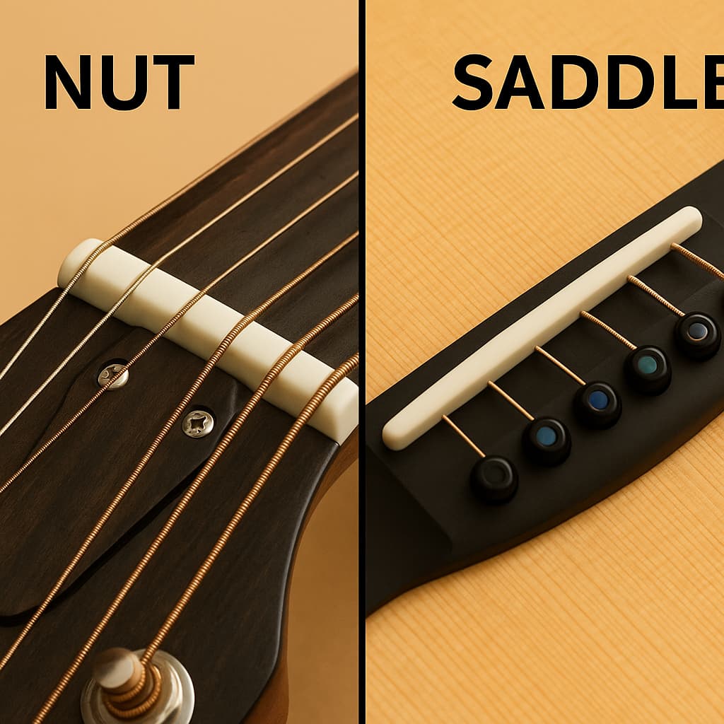 어쿠스틱 기타 너트 & 새들 비교