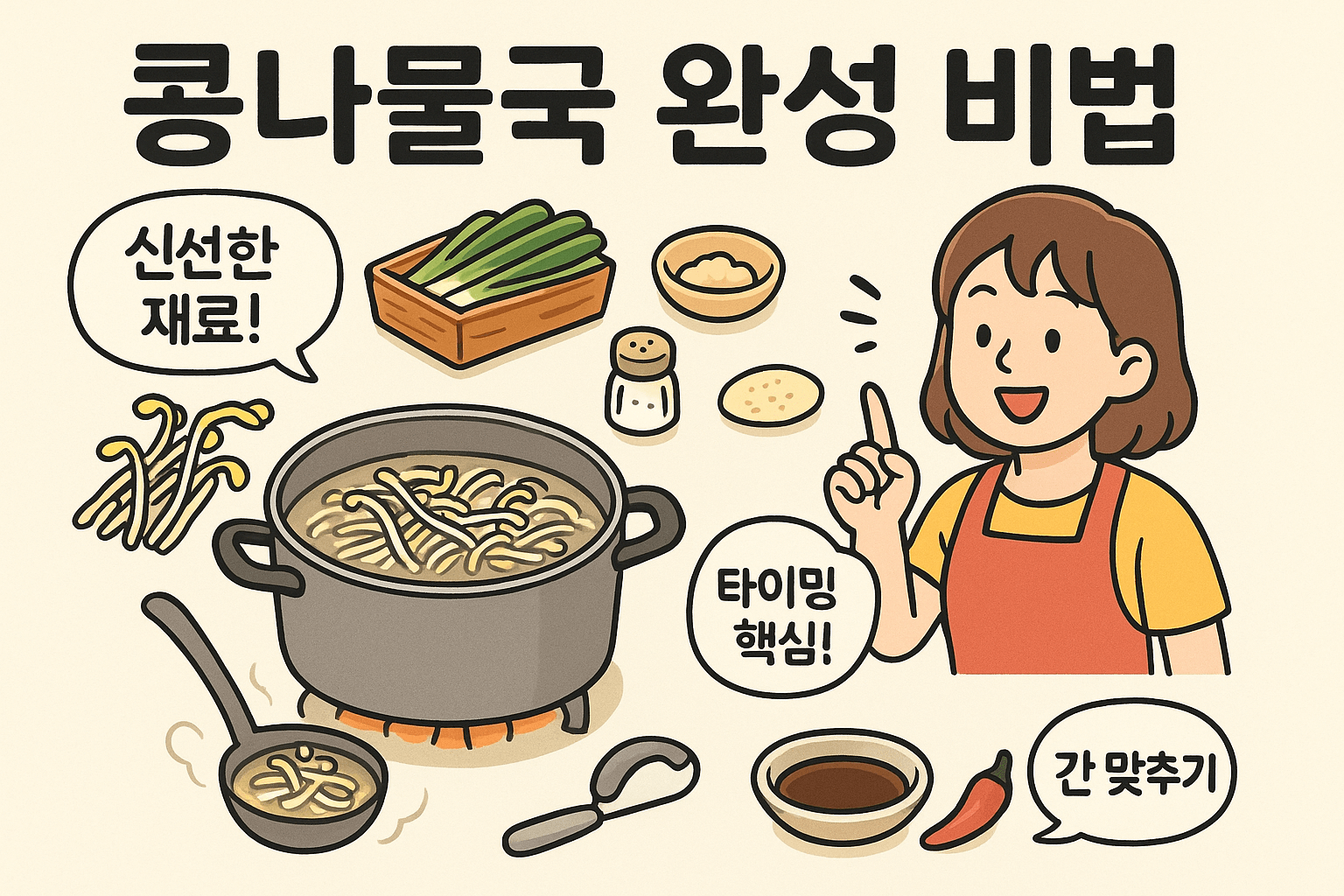 콩나물국, 시원한 국물 맛을 살리는 비밀