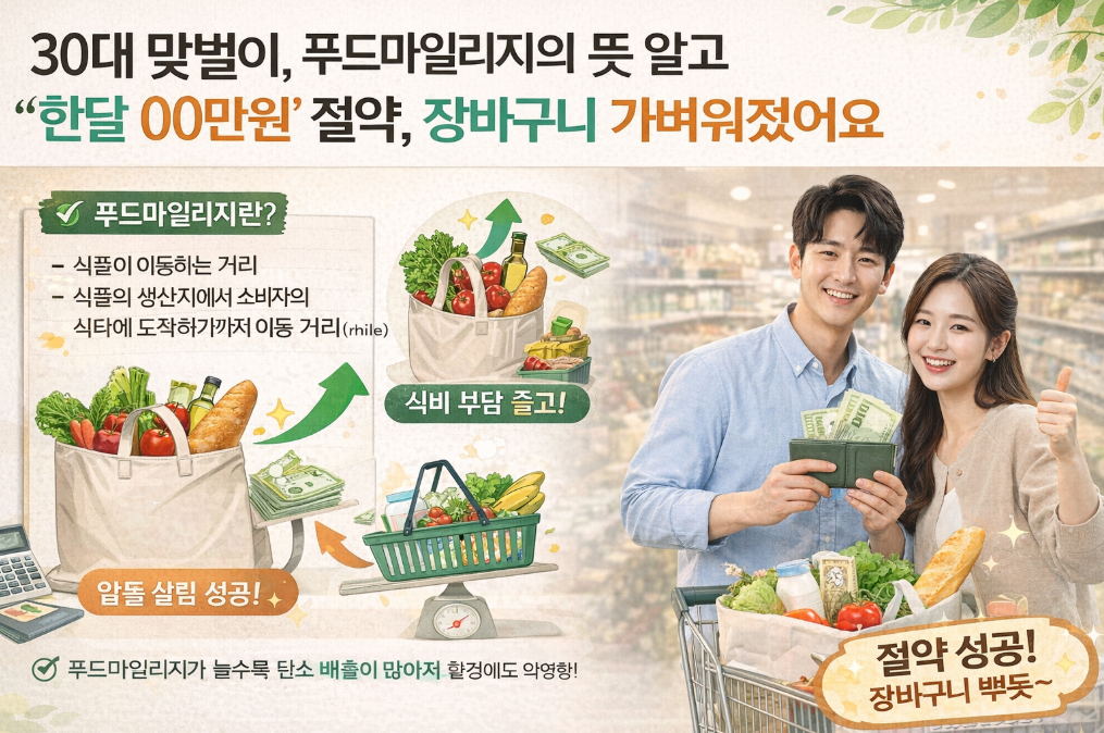 푸드마일리지로 한달 식비 30만원 절약한 비결