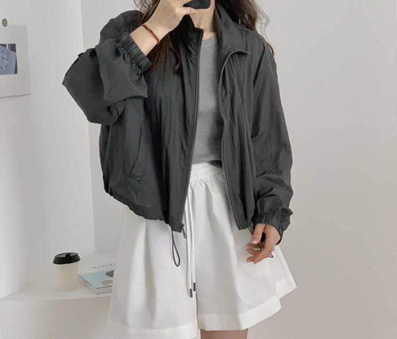 시스루 오간자 점퍼 홑겹 얇은 여름 바람막이