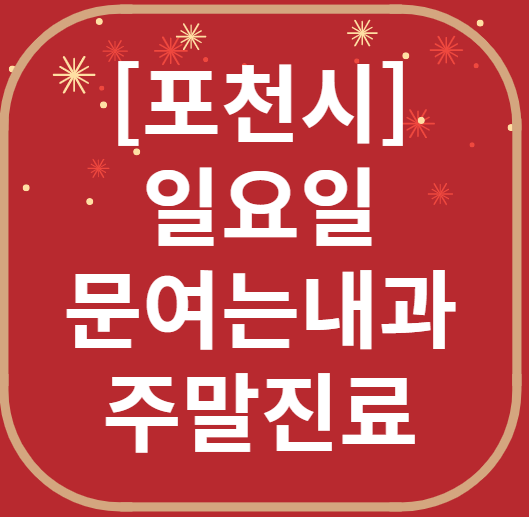 포천 일요일 문 여는 내과 목록 ❘ 토요일 주말 공휴일 병원 바로 찾기